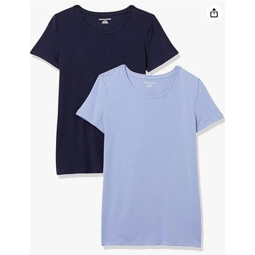 T-Shirt À Manches Courtes Et Col Rond Coupe Classique Pour Femme Amazon Essentials