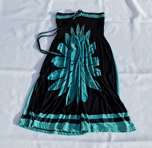 Robe D'Été Bandeau Smoké Taille Unique Marque C.D.C