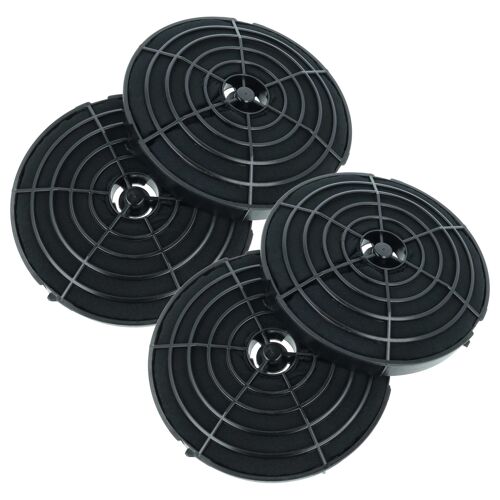 vhbw 4x Filtres à charbon actif compatible avec Ikea 002.446.25, 102.447.19, 105.217.35, 00244625, 00368809, 003.688.09 hotte aspirante - 17,8 cm