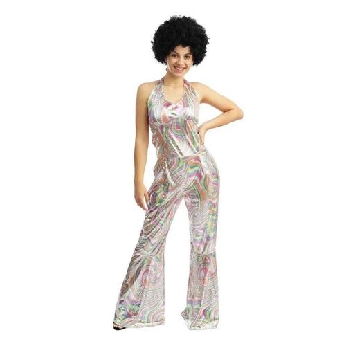 Déguisement Disco Femme - Combinaison - Ptit Clown - Costume Années 80, Carnaval, Danse, Fête Costumée - Halloween - Argent