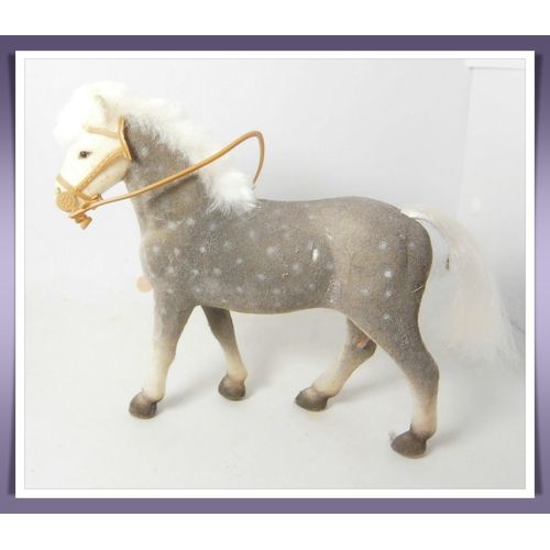 Série cheval et poney - petit poney gris - 20x17cm
