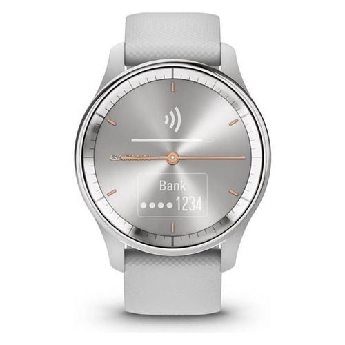 Garmin vívomove Trend - 40 mm - gris brume - Montre connectée avec bracelet - silicone - taille du poignet : 125-190 mm - monochrome - Bluetooth, ANT+ - 28.3 g