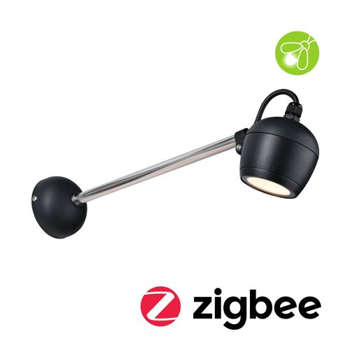Applique D'extérieur Led Smart Home Zigbee 3.0 Kikolo Favorable Aux Insectes Ip65 90mm Tunable Warm 6,2w 400lm 230v 80° Anthracite Matière Plastique#Aluminium