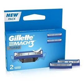 Gillette Mach3 Turbo Manual Shaving Razor Blades - 2s Pack (Cartridge) 