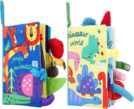Livre En Tissu Bébé Noir Et Blanc - Contraste Élevé - Jouet Sensoriel 0-12 Mois - Cadeau Naissance
