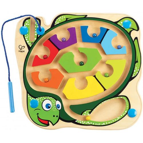 Jgd-Circuit Billes Aimantées En Bois - Labyrinthe En Bois Tortue - Jeu Enfant Dès 2 Ans Pour La Motricité Fine, La Logique, La Réflexion, La Créativité & L'apprentissage Des Couleurs