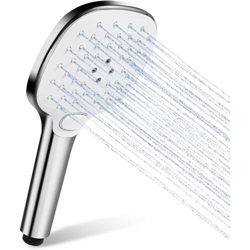 JGD-Pommeau de douche haute pression avec 3 types de jet (massage/pluie/mix), plateau de douche de 120 cm, douchette avec commutation en un clic, économe en eau et puissant, pour salle de bain et dou