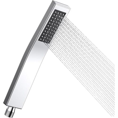 JGD-Pommeau de douche auto-nettoyant en acier inoxydable 304 - Économe en eau - Avec buses en silicone - Pour salle de bain