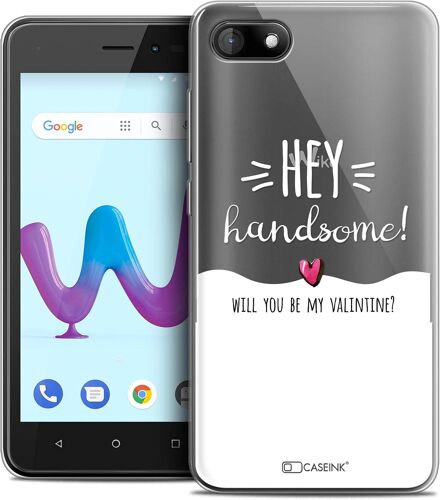 JGD-Coque pour Wiko Sunny 3 (5) Housse Etui [Crystal Gel Motif HD Collection Love Saint Valentin Design Hey Handsome ! - Souple - Ultra Fin - Imprimé en France]