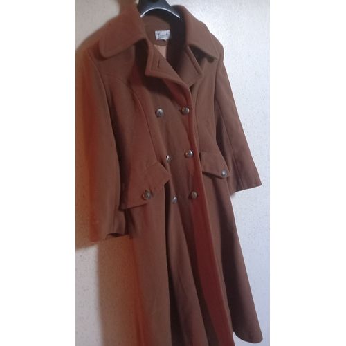 Long Manteau Chaud T2 : Laine 70% Et Polyamide, Cinoches Paris ,Modèle Déposé
