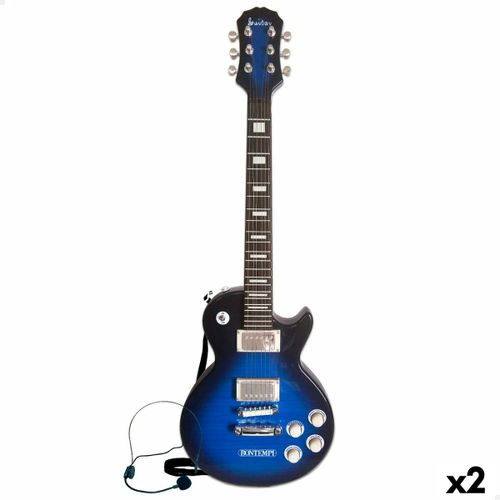 Guitare bebe Bontempi ROCK jouet musical initiation musique en plastique taille 68 cm set de 2 ideal pour premiere decouverte