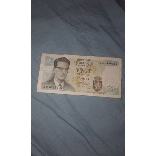 Billet 20 Francs Belgique 1964