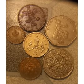 6 Monnaies Anglaises, Voir Photos Pour Année Et Valeurs.