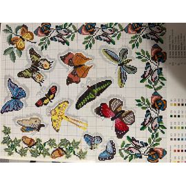 Schémas Point De Croix Motif Papillons 2 Pages