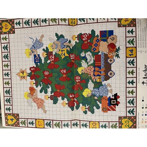 Planche Schémas Point De Croix Motif Calendrier De L'Avant 2 Pages