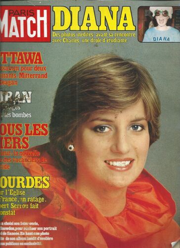 Paris Match 31/07/1981 Lady Diana, Arrabal, Thibault D' Orléans, Victoria Principal, Marc Pajot, Karin Averty, Virginie Nowak, Sabiene De La Brosse, Alexandre Astuc, Mado Robin, Arthur London/Jean Cau