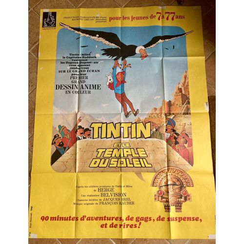 Tintin Et Le Temple Du Soleil Affiche 120 X 160