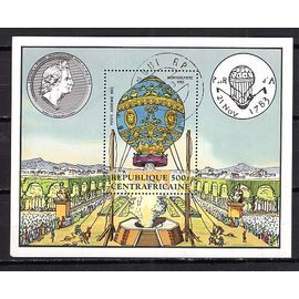 Centrafrique 1983 Les Montgolfieres Bloc N° 63 Oblitere