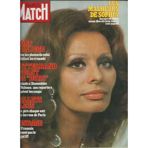 Paris Match 06/11/1981 Sophia Loren, Romain Gary, Brassens, Nastasia Kinski, Daniel Balavoine, Sylvia Kristel, Olivier Stirn,Serge Gainsbourg,Hanna Schygulla,Albert Uderzo,Linda De Suza, Mireille Darc