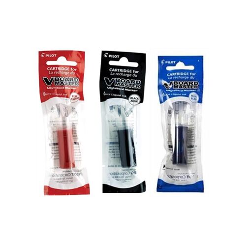Pilot Set De 3 Recharges Vboard Master Bleu Noir Et Rouge