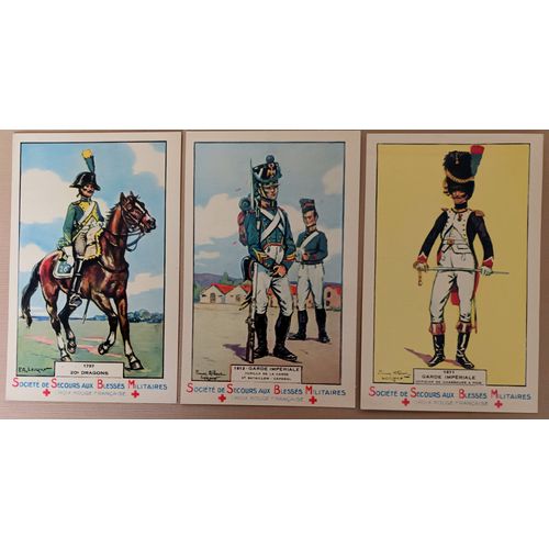 Lot 7 Cp Anciennes Uniformes Militaires Éditées Pour La Ssbm