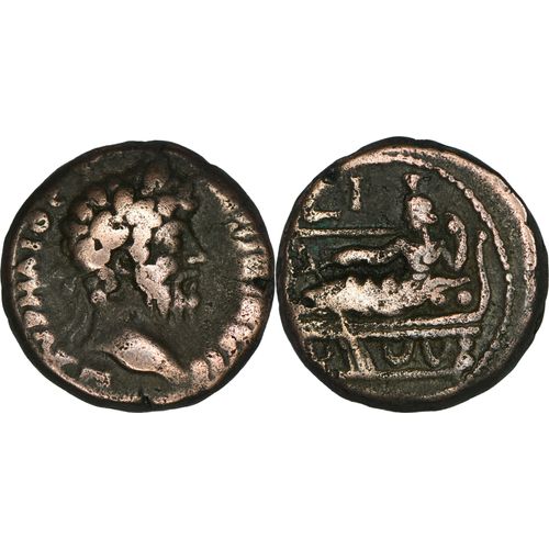 Rome Provinciale - Alexandrie - Tetradrachme - Marc Aurele - 169 Ad - Tyche Allongée Tenant Un Gouvernail - 27-307