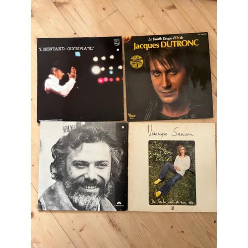 4 Albums 30 Cm - 6 Disques - Sanson Moustaki Montand Dutronc