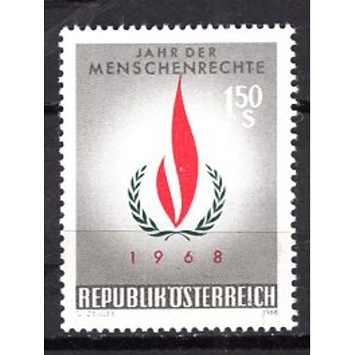 Autriche 1968 Annee International Des Droits De L' Homme Yvert N° 1101 Neuf**