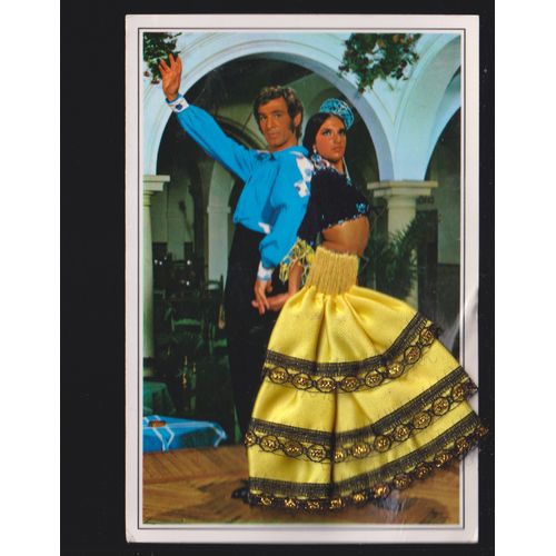 Carte Brodée - Folklore Espagnol