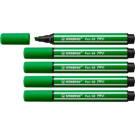 Stabilo Lot De 5 Feutres Pen 68 Max, Vert Clair