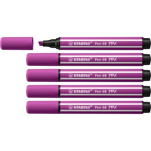 Stabilo Lot De 5 Feutres Pen 68 Max, Lilas