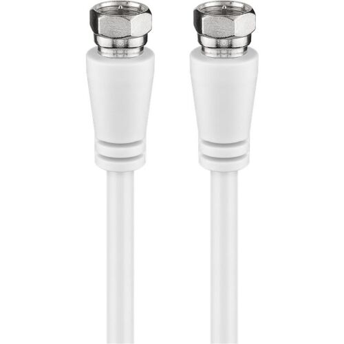 Goobay Câble d'Antenne SAT (Class A+, >95 dB) fiche F > fiche F (entièrement blindée) 1m