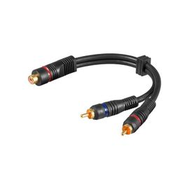 Goobay câble audio vidéo Jack Femelle vers 2 RCA Mâle 0,2 m Noir