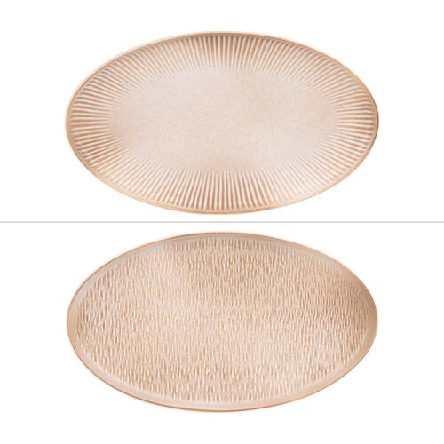 Plat Ovale Miyaki 30x17 Cm (1 Modèle Aléatoire)