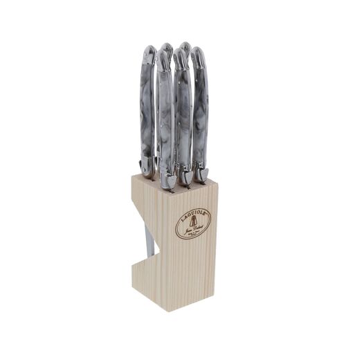 Coffret De 6 Couteaux Laguiole Blanc