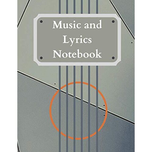 Music And Lyrics Notebook: Blank Tablature Lines, Chord Diagrams And Lyrics Journal For Songwriters And Musicians (8.5x11 100 Pages)