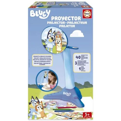 Projecteur De Dessin Pour Enfants - Educa - Bluey - 40 Diapositives - Crayons De Couleur Inclus - À Partir De 5 Ans