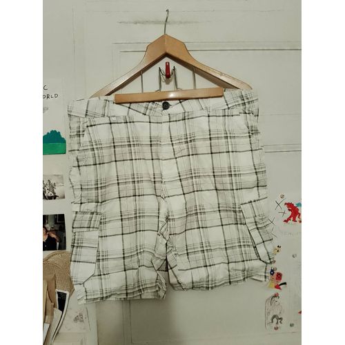 Short Bermuda A Carreaux Gris Blancs 4xl Jwk.