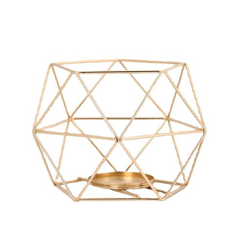Bougeoirs pour les Lumières de Thé Bougie Votive Titulaire Pilier Bougies Or Géométriques Détenteur de la Bougie pour la Décoration de la Réception de la Table de Fête de Mariage Cadeaux de Centres