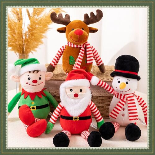 4pcs/set Mignon Santa Claus Poupée Elfe de Noël en Peluche, des Trucs