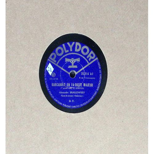 Alexandre Brailowsky - Barcarole En Fa Dieze Majeur