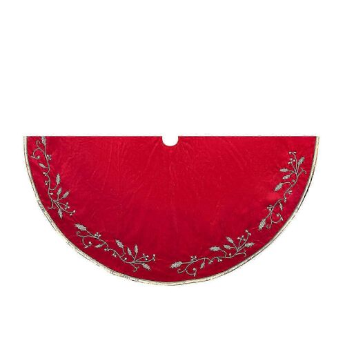 Décoration de Noël, jupe de sapin rouge, composition de Noël