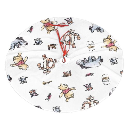 Jupe De Sapin Winnie L'ourson, Douce Et Amusante, Pour Une Décoration De Noël Champêtre De 122 Cm (48 Pouces).
