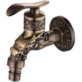 Robinet de machine à laver rétro vintage sculpté pour la maison ou le jardin - Mur unique