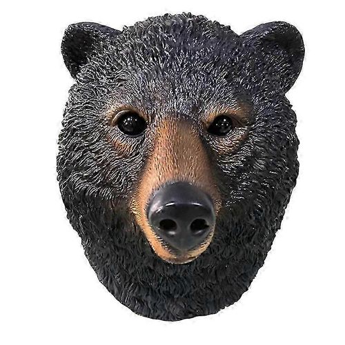 Masque D'ours Noir, Modèle 2025, Animal Sauvage, En Latex, Réaliste, Couvrant Toute La Tête (Szrh Ac).