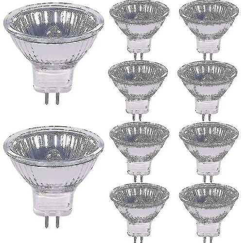 Ampoules Halogènes 20 W 12 V, Culot Gu4, Blanc Chaud 2800 K, Dimmables, Lot De 10