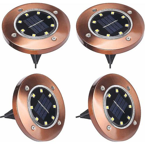 Lampes Solaires De Jardin, 8 Lampes Solaires Led D'extérieur, Éclairage De Chemin, Éclairage Extérieur, Lampes De Sol, Étanches, Éclairage Paysager Solaire Avec Poteau De Terre