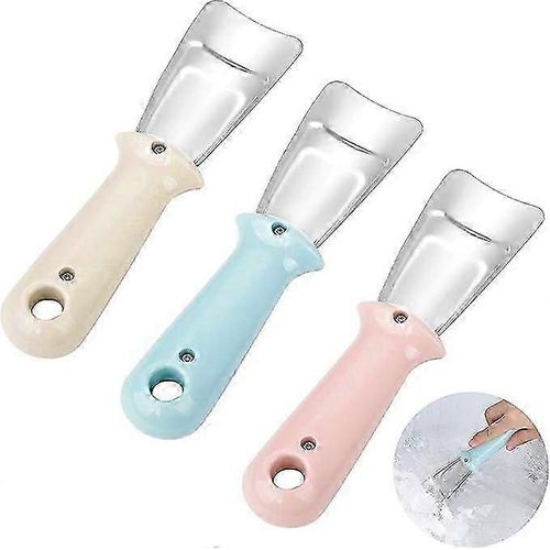 Dww-Lot De 3 Pelles À Glace (3 Couleurs), Pellets À Glace En Acier Inoxydable Pour Réfrigérateur, Pellets À Glace Pour Réfrigérateur, Outil De Dgivrage Pour Rf