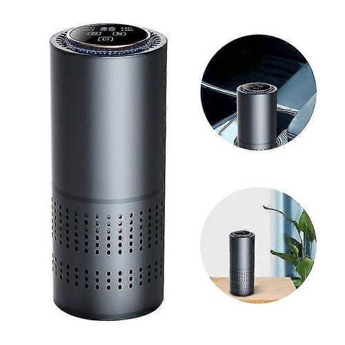 Petit purificateur d'air pour voiture et maison, désodorisant UV à ions négatifs pour éliminer la fumée et la poussière