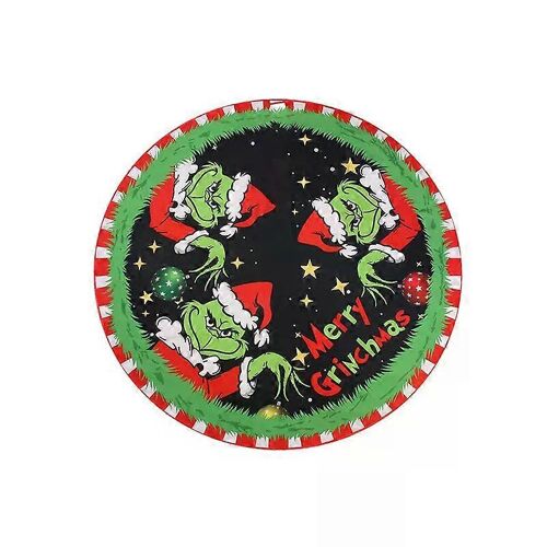 Jupe de sapin de Noël avec col, 119 cm, douce et amusante, décoration de fête de Noël champêtre